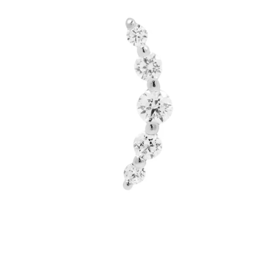 2 Buddha Jewelry Eternal White Gold Threadless Ends
